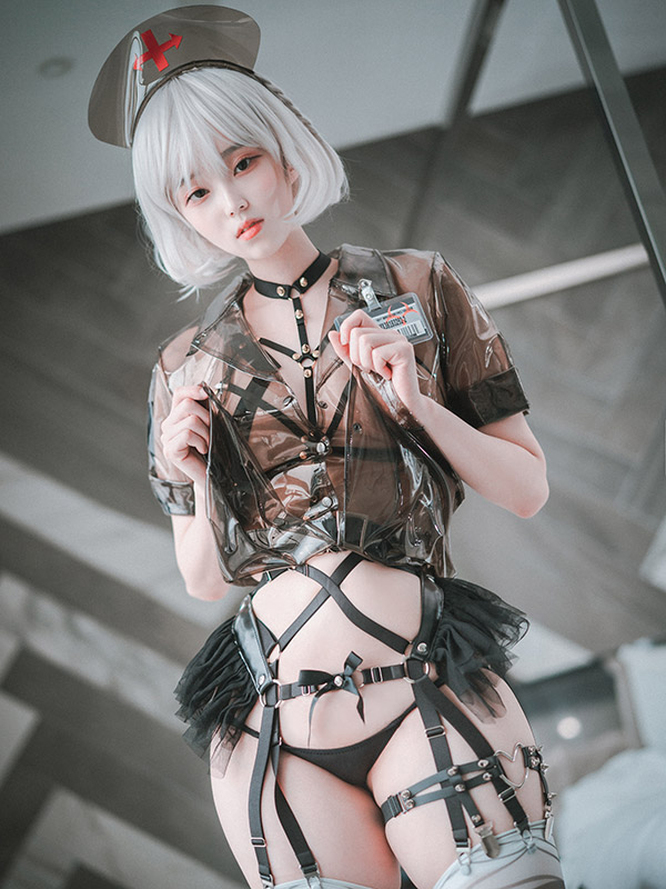 [DJAWA Photo] Bambi (밤비): Sheer Bunny Maid (51 photos)