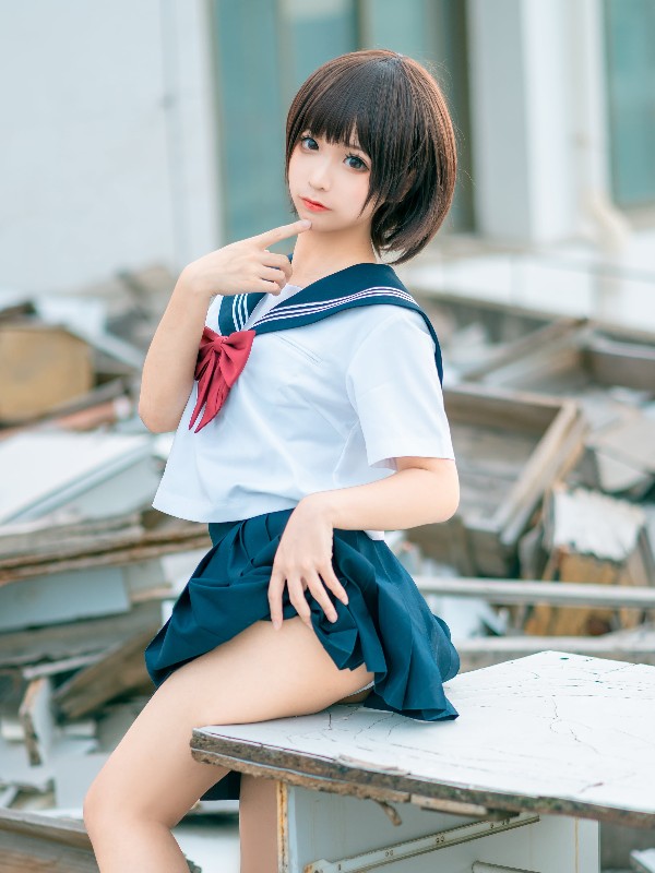 蠢沫沫 (chunmomo) Vol.034: 体操服蓝 (40 photos)